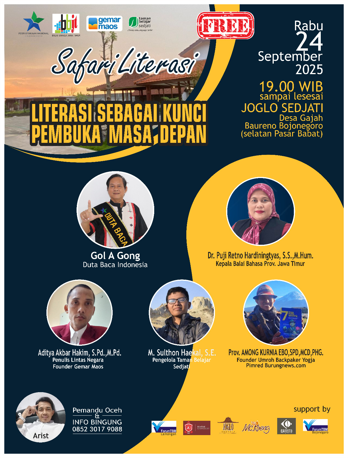 Literasi sebagai Kunci Masa Depan: Safari Literasi Bersama Gol A Gong di Joglo Sedjati