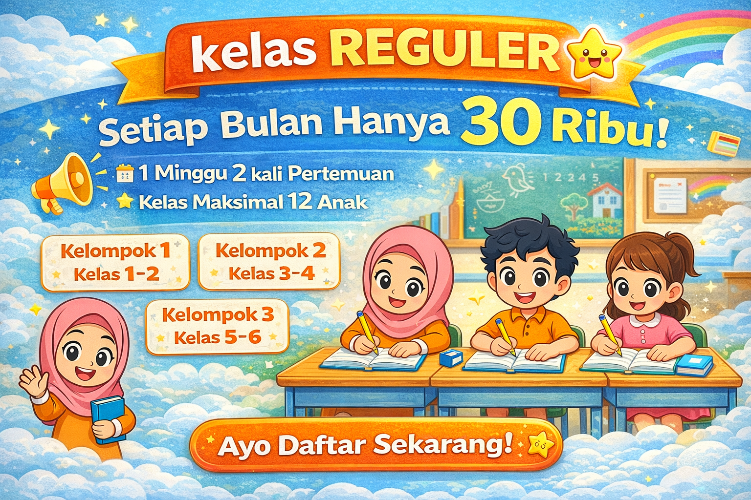 Kelas reguler pelajaran